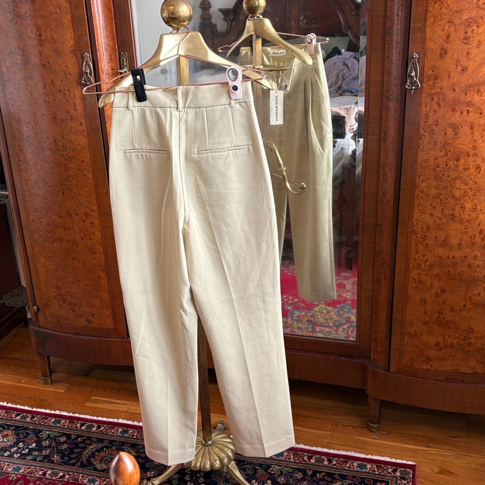 Pixie Market Black and Cream High-Waisted Pants-- Duplicate - Picture 4 of 7